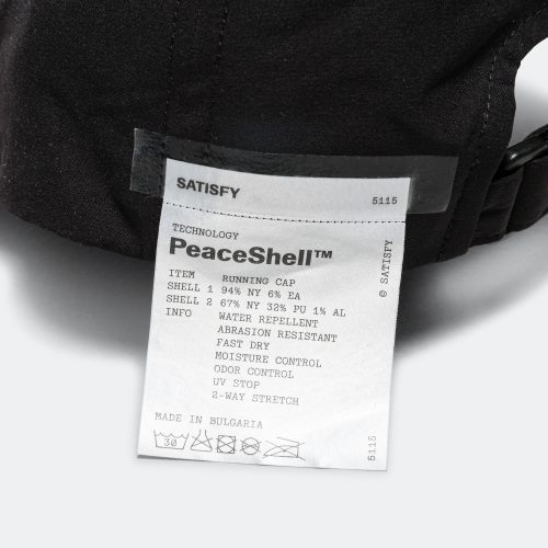 satisfy running peace shell running cap black 5