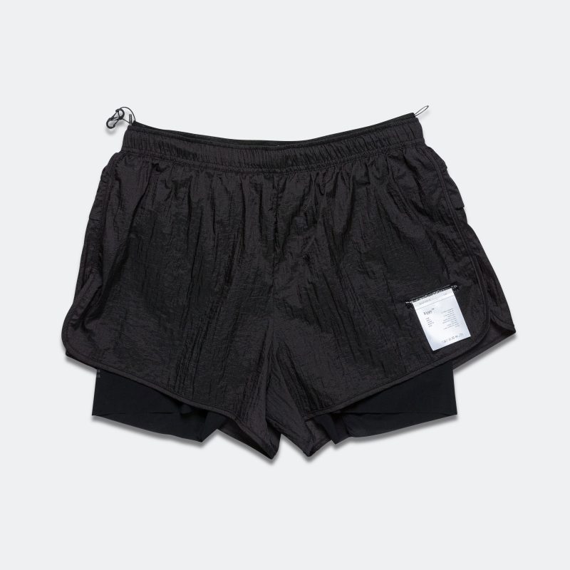 satisfy running rippy 3 inch trail shorts black 1