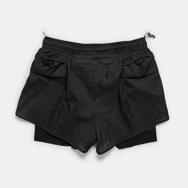 satisfy running rippy 3 inch trail shorts black 2