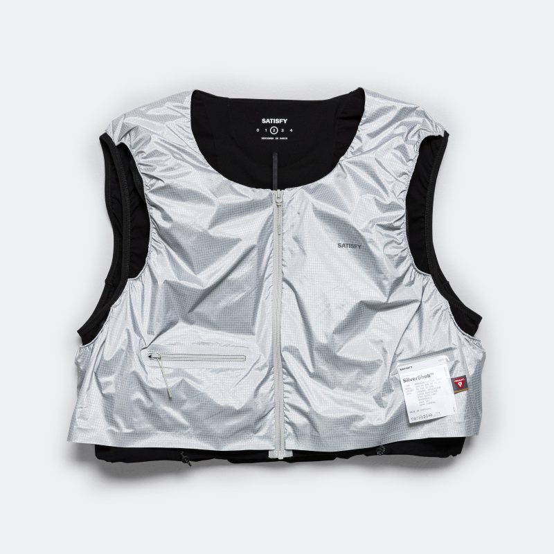 satisfy running silvershell modular thermal vest silver 1