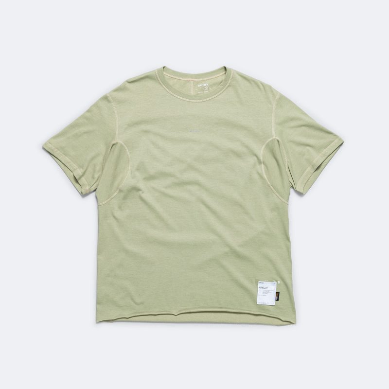 satisfy running softcell cordura climb t shirt sage green 1