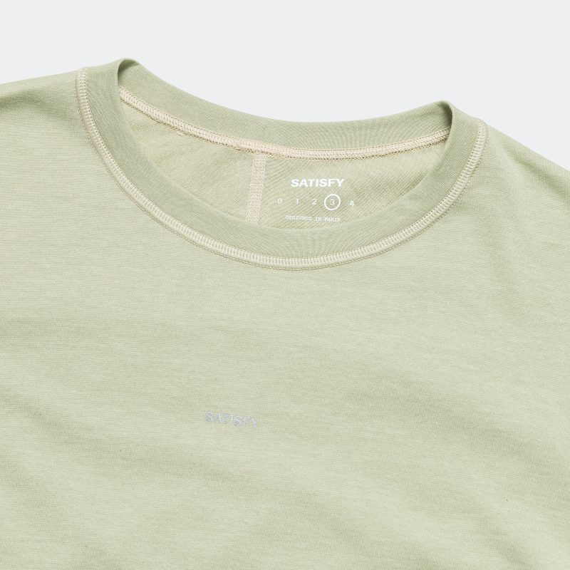 satisfy running softcell cordura climb t shirt sage green 3