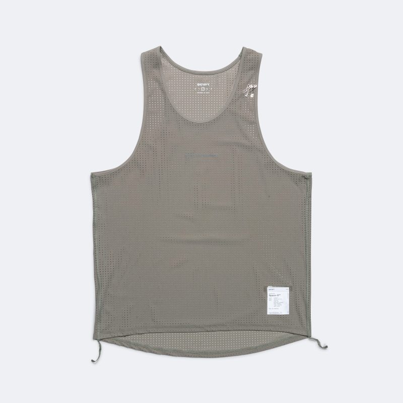 satisfy running space o singlet dry sage 1