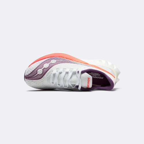 saucony running womens endorphin pro 4 white violet 4