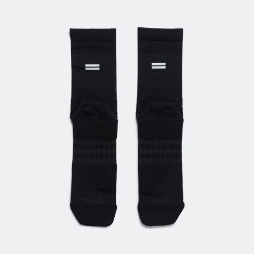 shyu running socks half crew black black black 3