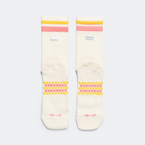 shyu running socks off white orange 4