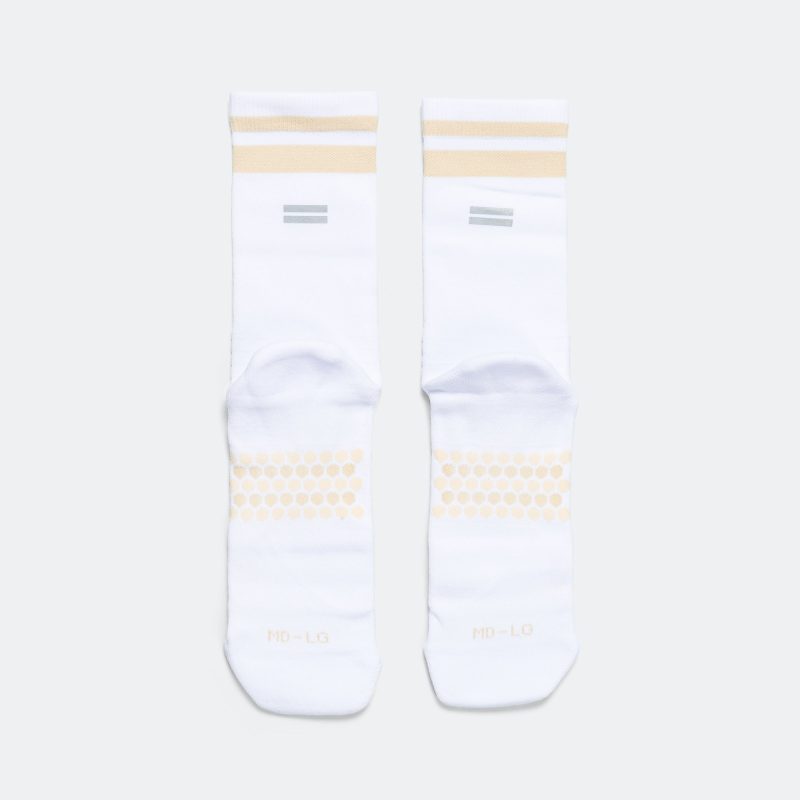 shyu running socks white orange 4