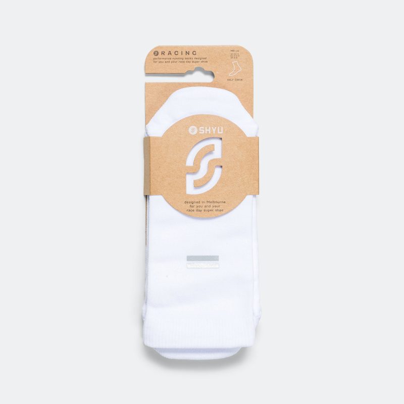 shyu running socks white white 1