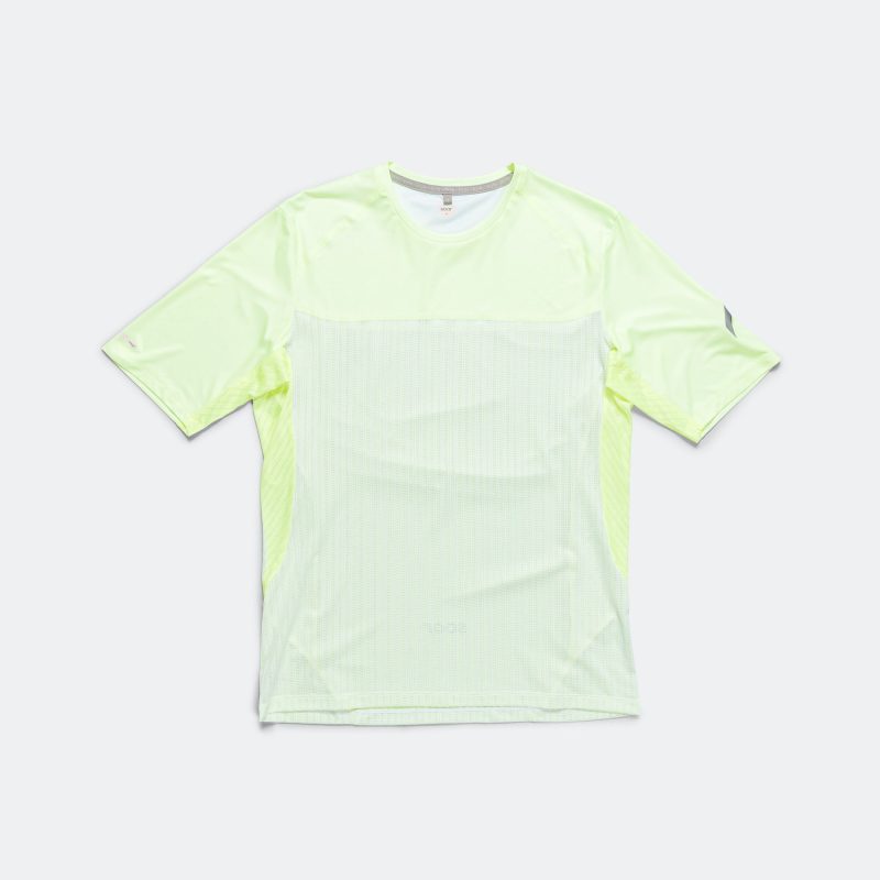 soar running mens hot weather tee fluro yellow 1