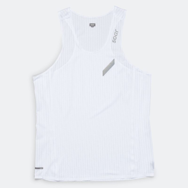 soar running mens race vest white 1