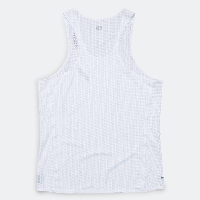 soar running mens race vest white 2