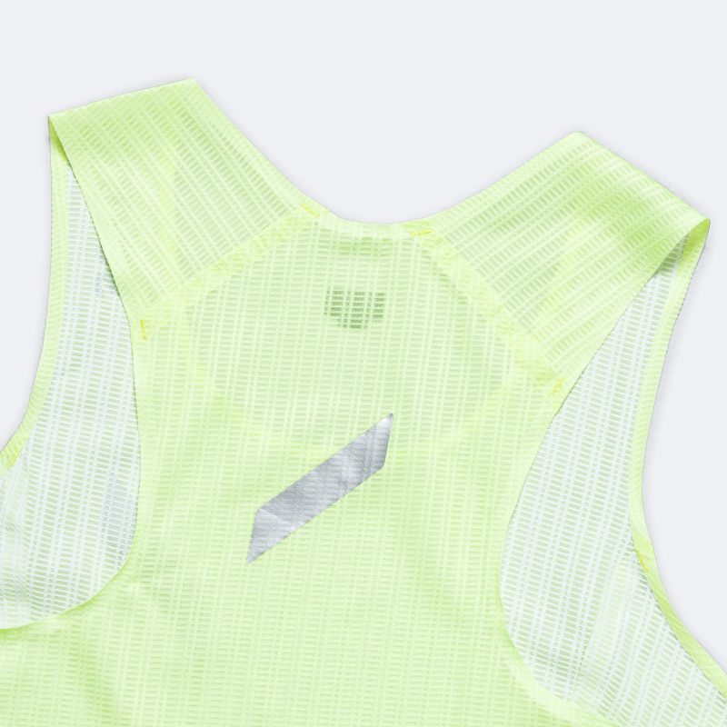 soar running womens crop race vest fluro yellow 5