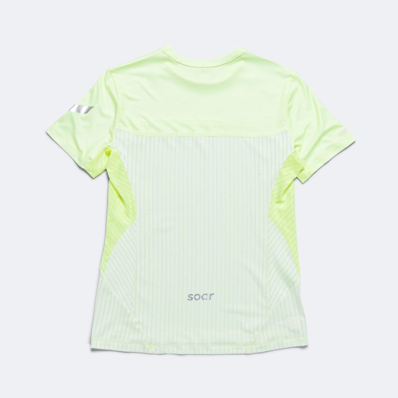 soar running womens hot weather t shirt fluro yellow 2