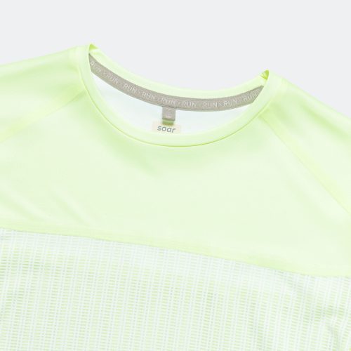 soar running womens hot weather t shirt fluro yellow 3