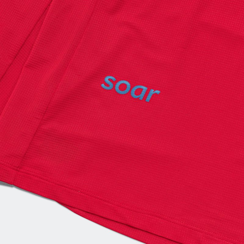 soar running womens ls tech tee red 5