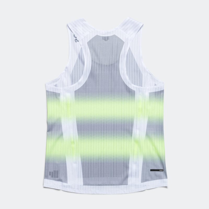 soar running womens race vest silver fluro yellow 2