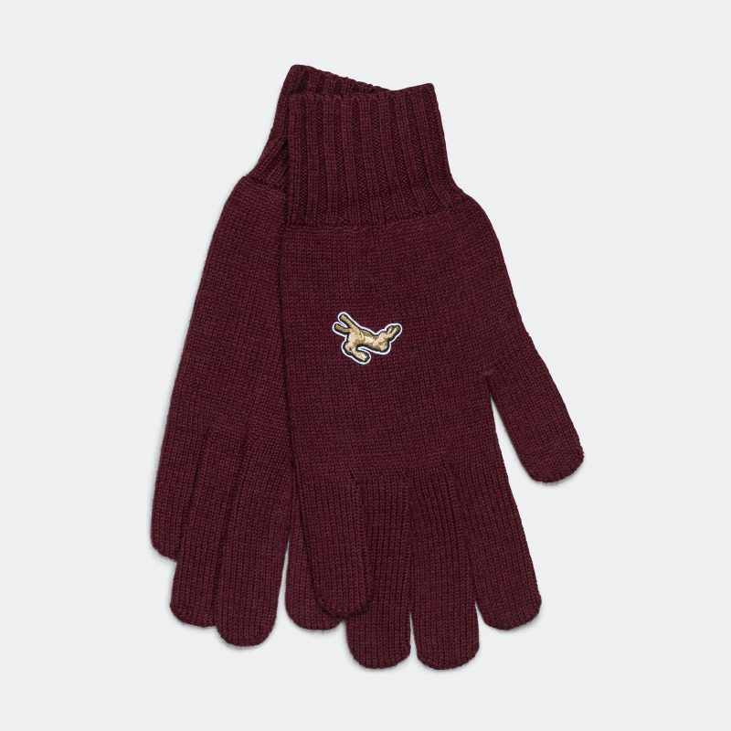 tracksmith running harrier gloves berry 1