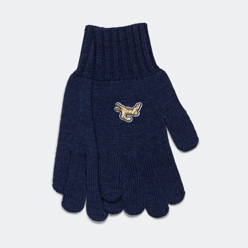 tracksmith running harrier gloves navy 1