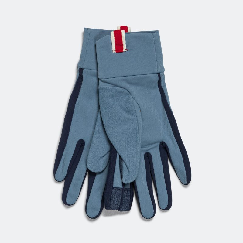 tracksmith running inverno gloves lagoon navy 2