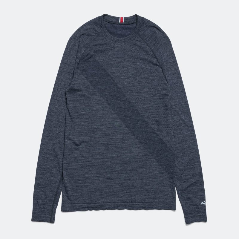 tracksmith running mens brighton base layer navy 1