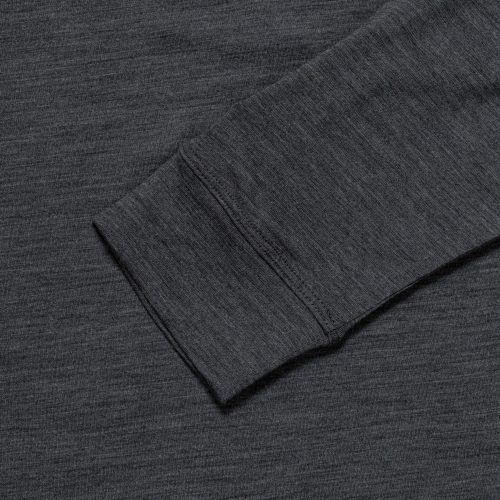 tracksmith running mens harrier long sleeve dark grey heather 3