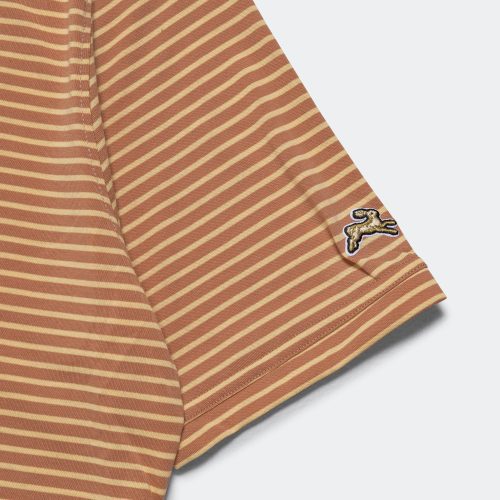 tracksmith running mens horizon tee cork melon stripe 3