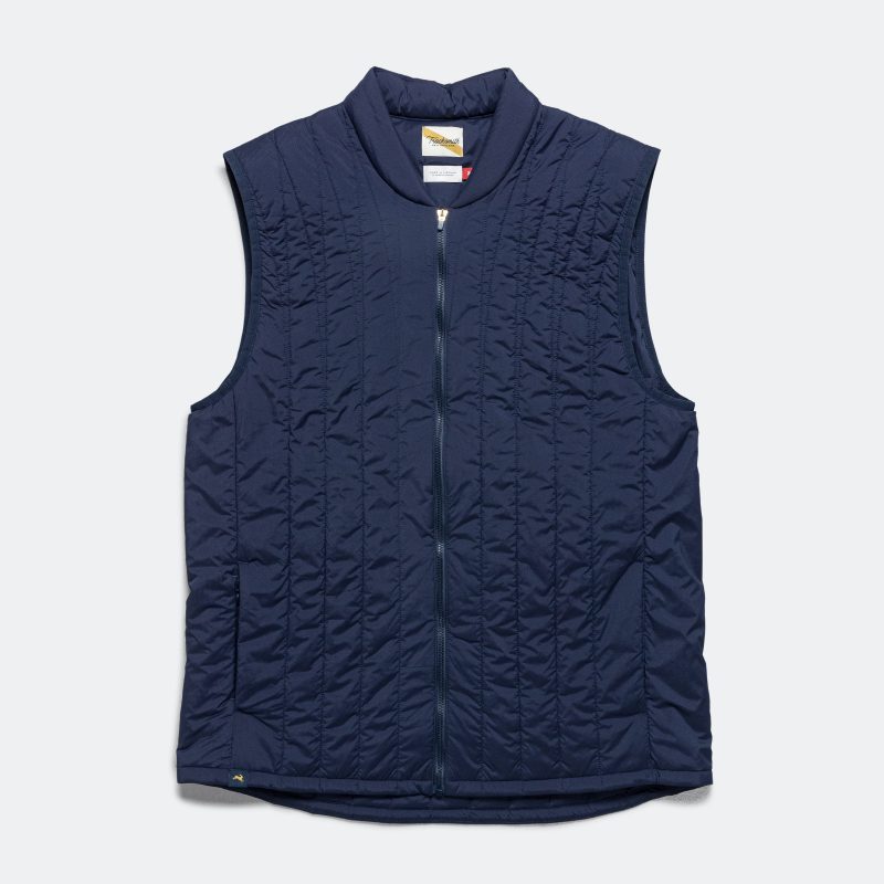 tracksmith running mens insulated vest navy 1