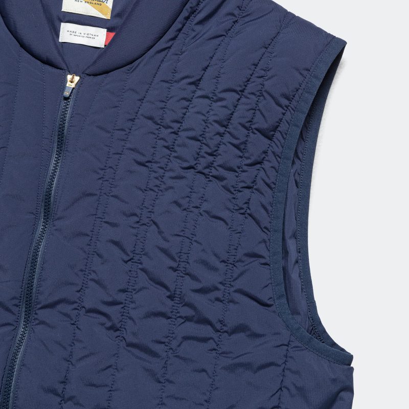 tracksmith running mens insulated vest navy 4