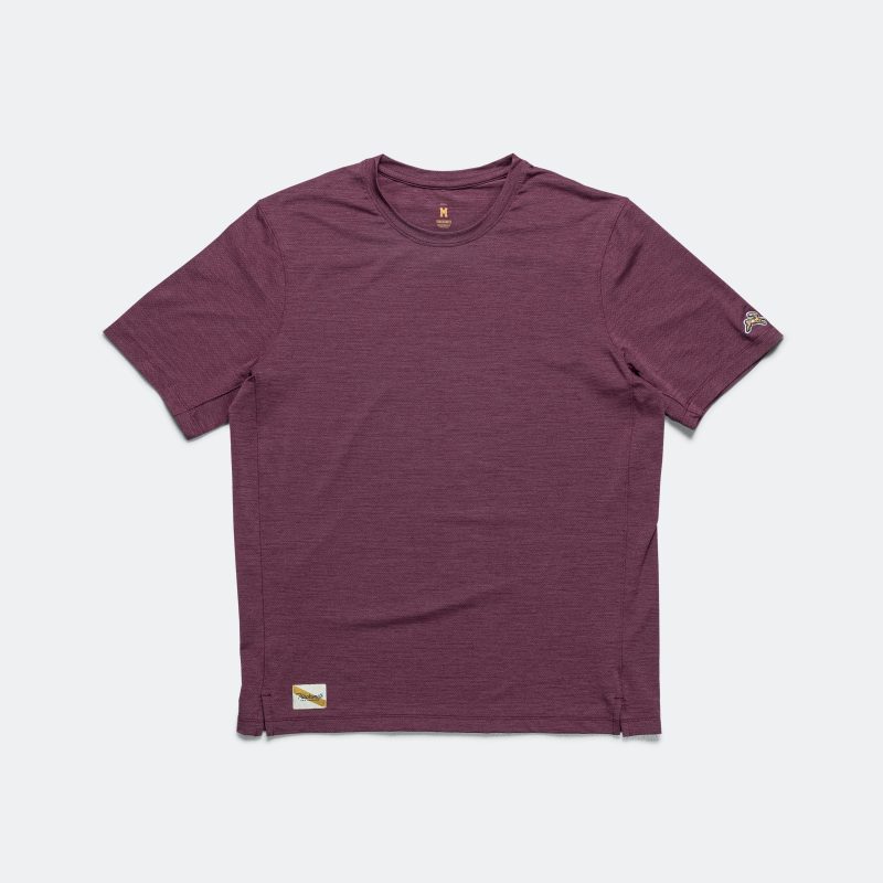 tracksmith running mens session tee aubergine 1