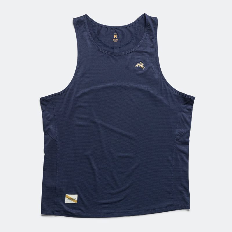 tracksmith running mens twilight tank navy 1