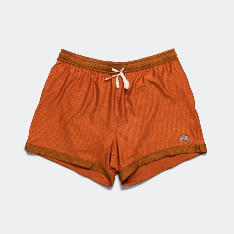 tracksmith running mens van cortlandt grand shorts brick red caramel 1