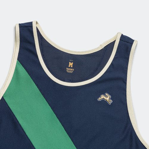 tracksmith running mens van cortlandt singlet navy green 3