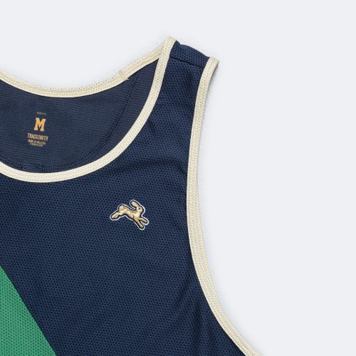 tracksmith running mens van cortlandt singlet navy green 4