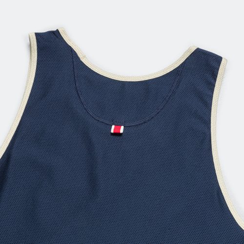 tracksmith running mens van cortlandt singlet navy green 7