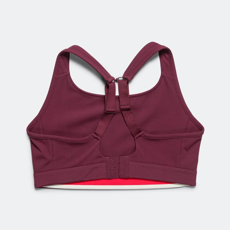 tracksmith running womens allston adjustable sports bra berry 2