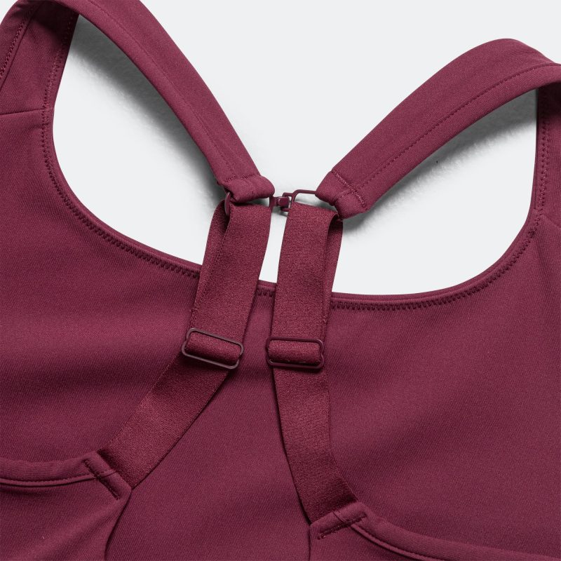 tracksmith running womens allston adjustable sports bra berry 5