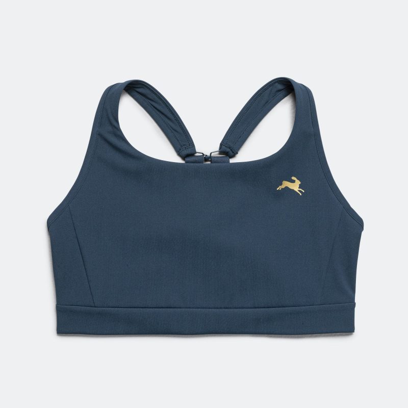 tracksmith running womens allston adjustable sports bra midnight 1