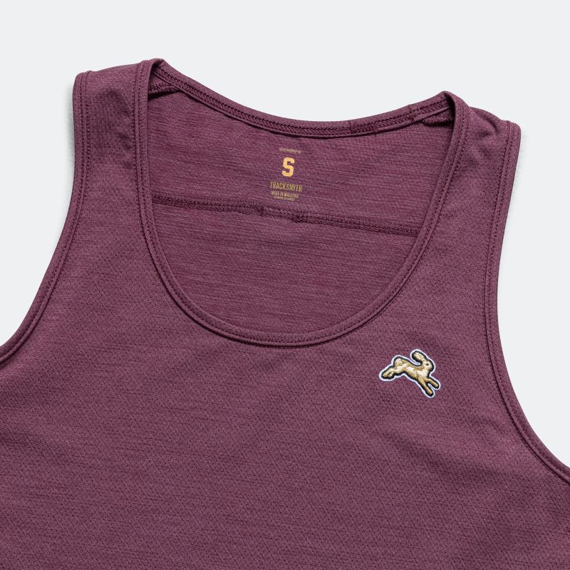 tracksmith running womens session singlet aubergine 3