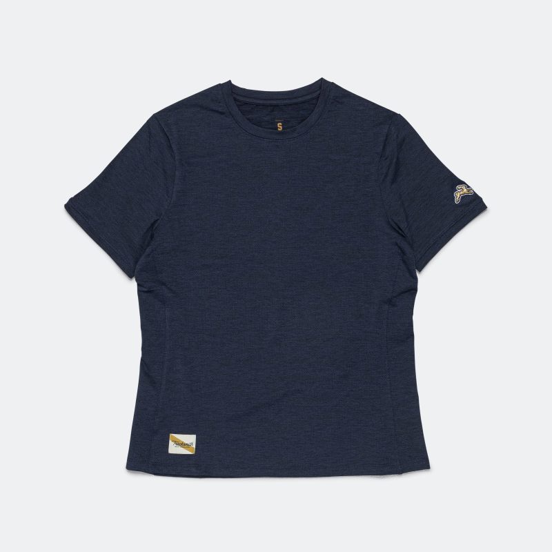 tracksmith running womens session tee navy 1