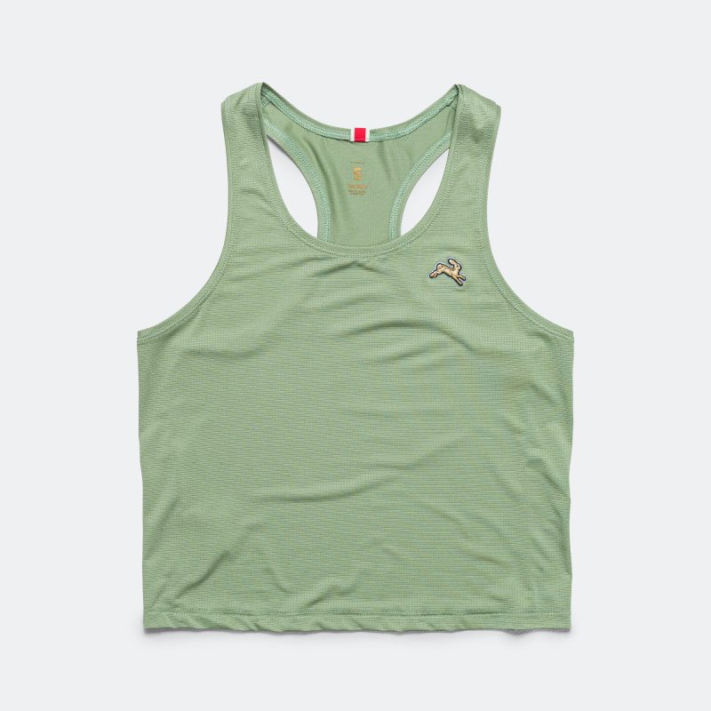 tracksmith running womens twilight crop tank loden 1