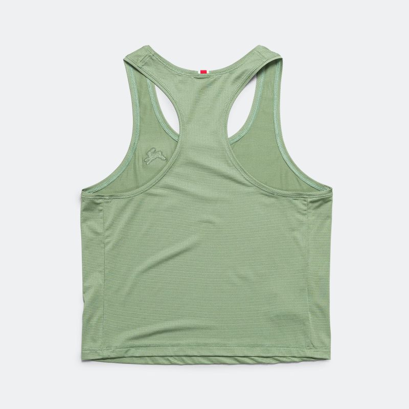 tracksmith running womens twilight crop tank loden 2