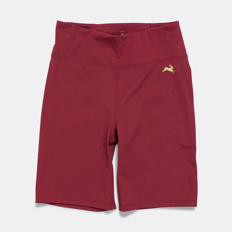 tracksmith womens allston long shorts pomegranate 1