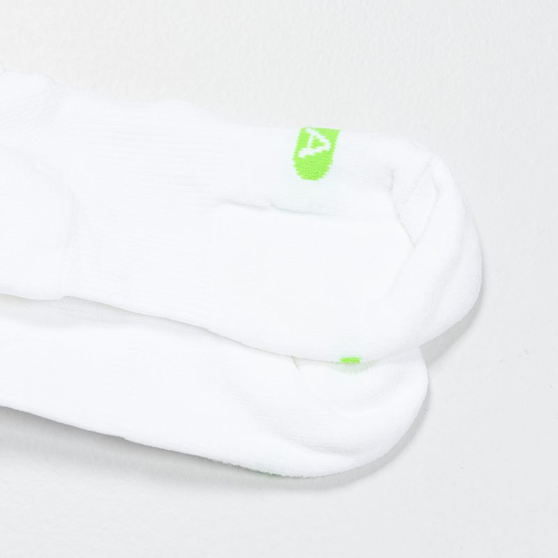 up there athletics performance socks white electric green 4